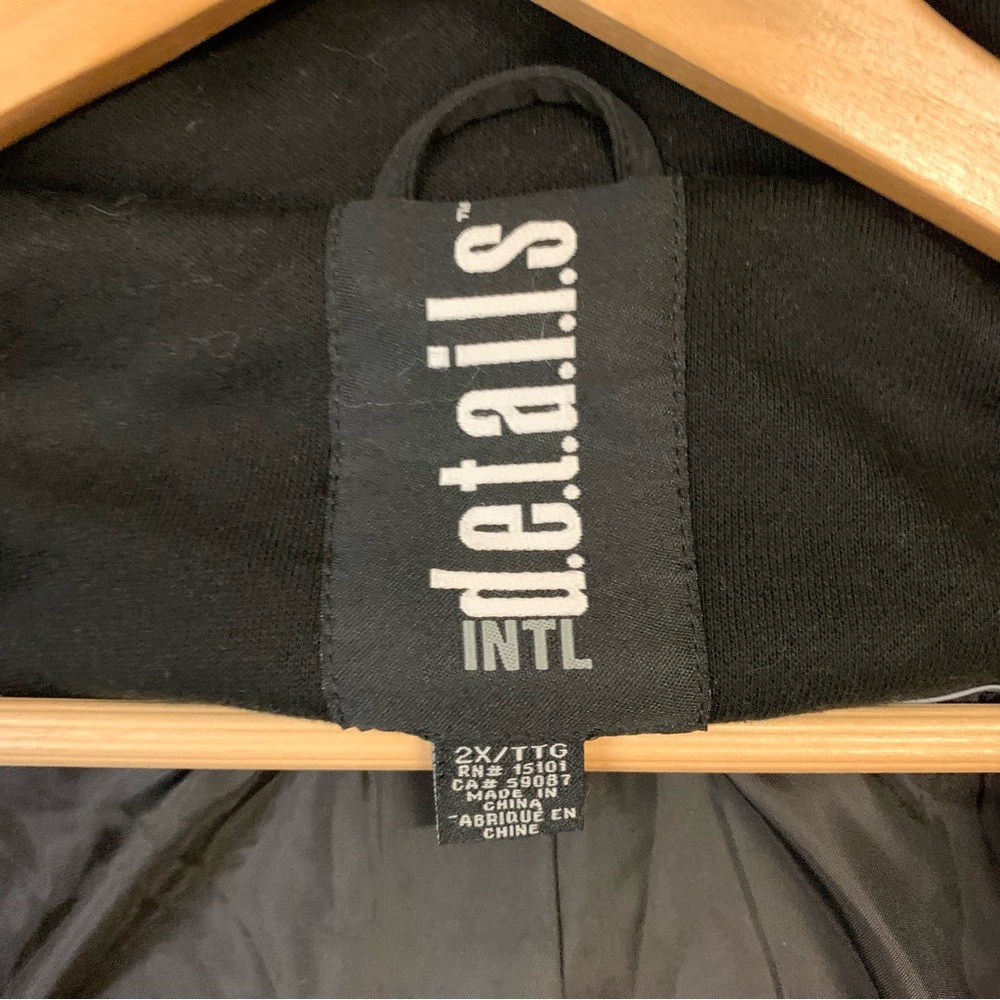 Black Coat Womens 2XL Pea Parka Jacket Soft Removable Hood Preppy Winter CLassic - Picture 8 of 10